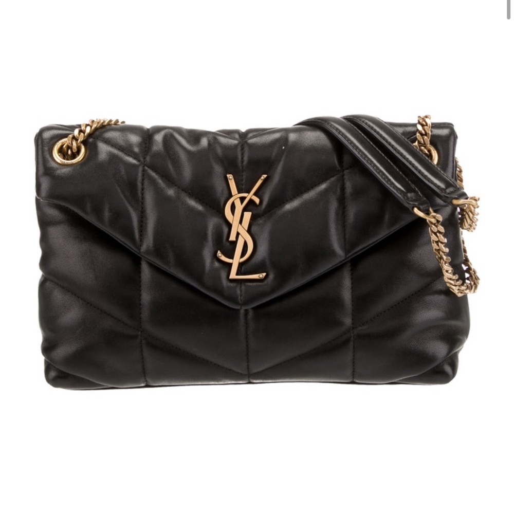Yves Saint Laurent LouLou Puffer Black Leather Bag